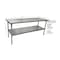 Bk Resources Work Table Stainless Steel W/Undershelf, Plastic bullet feet 72"Wx24"D SVT-7224 - alternate 3